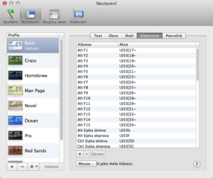 Terminal.app nastavení 2